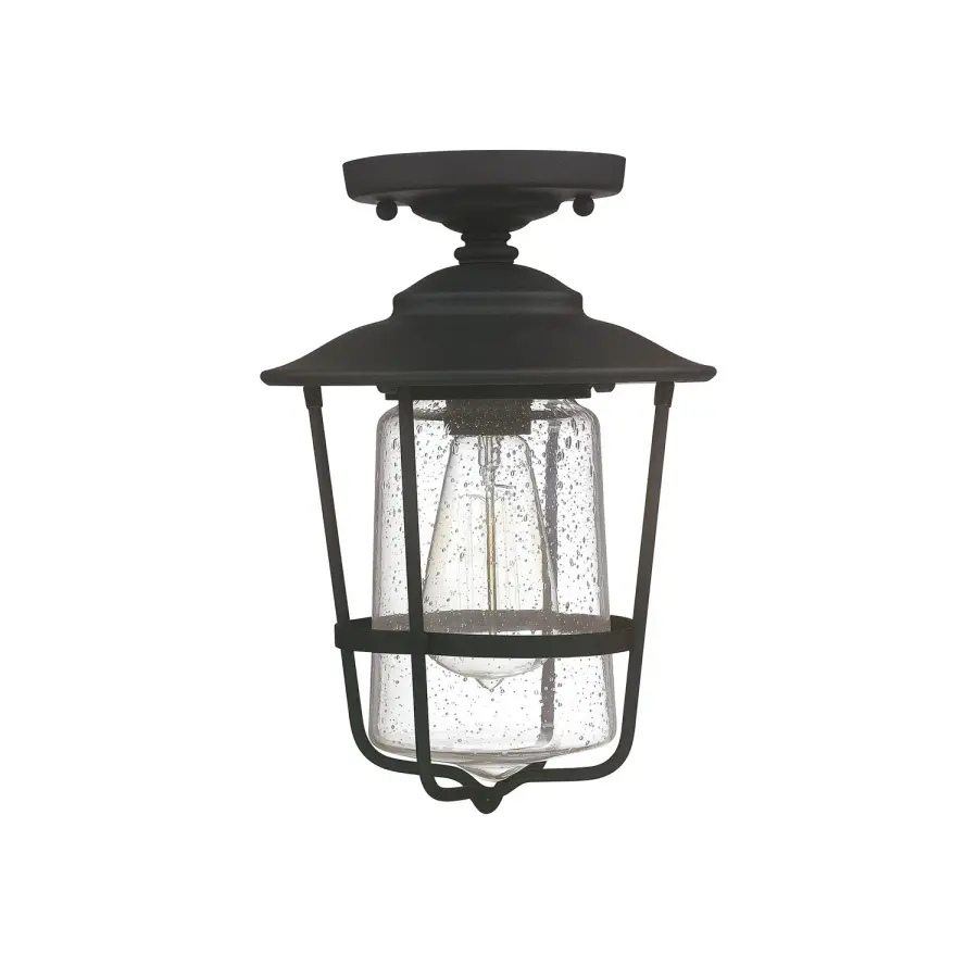 Compact Outdoor Flush Mount with Rustic Farmhouse Charm