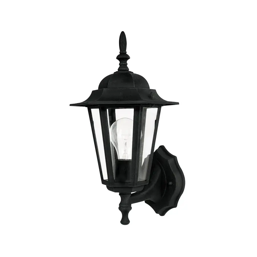 Classic Black Outdoor Wall Lantern for Entryways and Patios