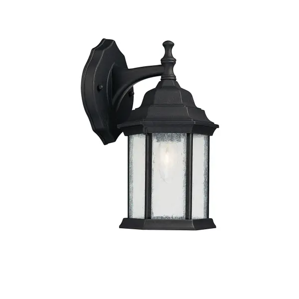 Main Street 1-Light Outdoor Wall Lantern in Black