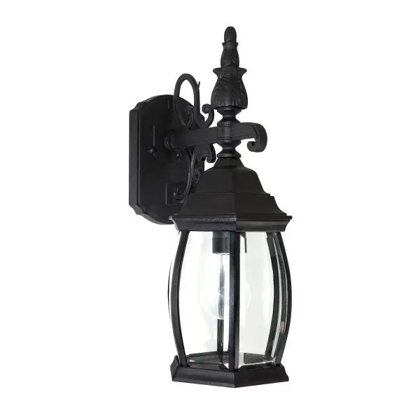 This compact outdoor wall lantern brings timeless French Country elegance to exterior spaces. At 16 inches tall with a modest 6.5-inch width, it's perfectly scaled for entryways, porches, and patios.