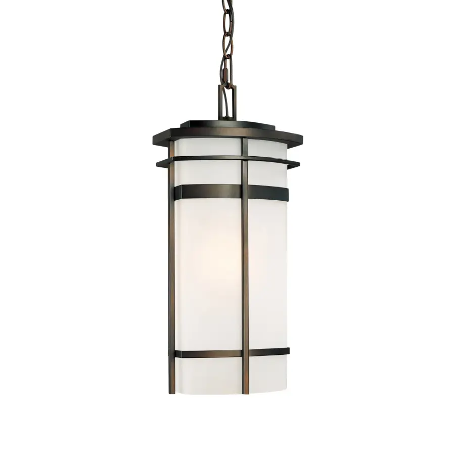 Lakeshore 1-Light Outdoor Hanging Lantern in Old Bronze
