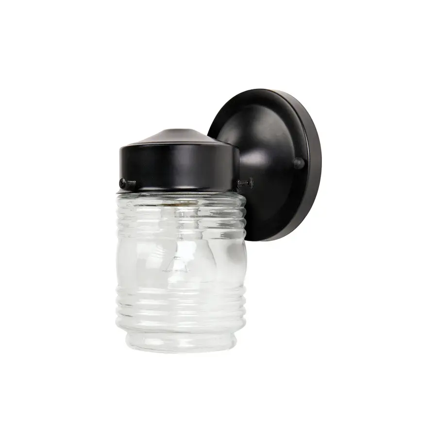 Compact Black Outdoor Wall Lantern for Entryways and Patios