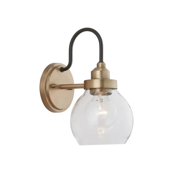 Daphne 1-Light Mid-Century Pendant with Glass Globe