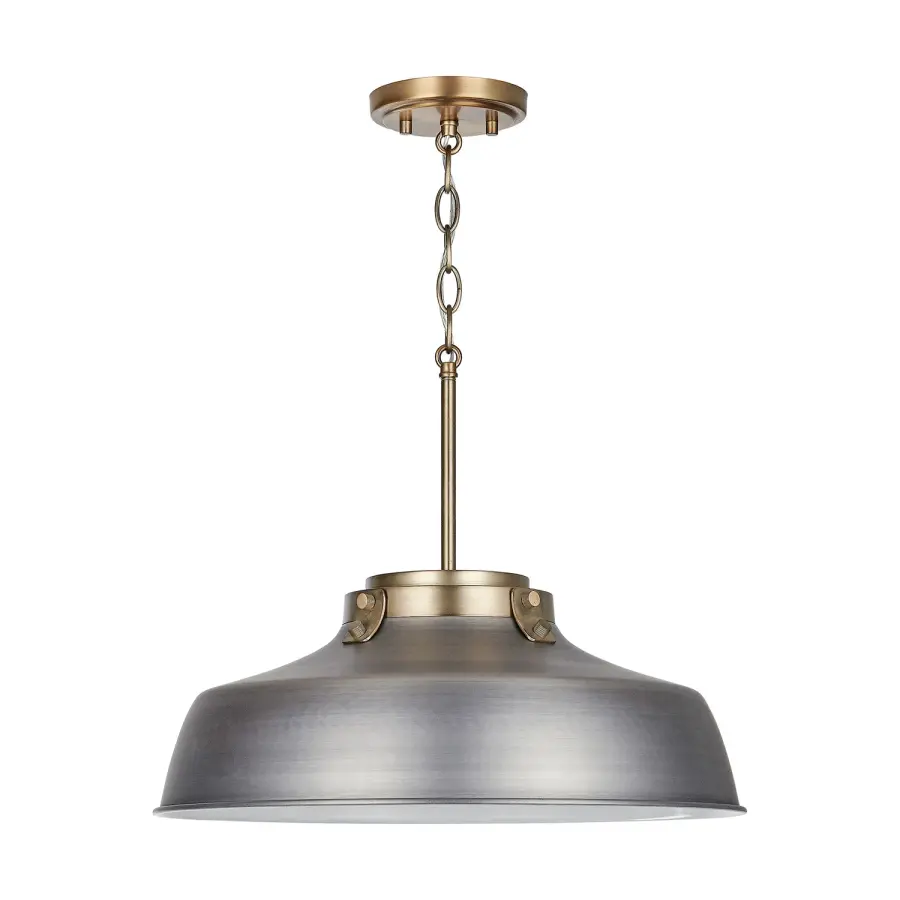 Oakwood 1-Light Metal Pendant in Antique Nickel