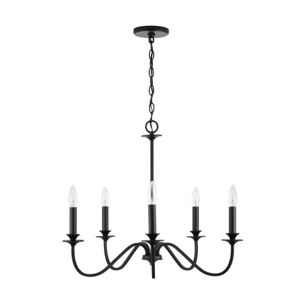 Weston 5-Light Chandelier in Matte Black