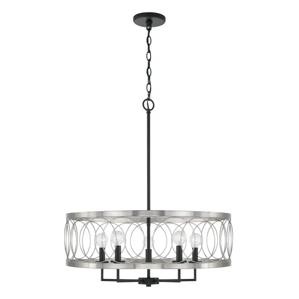 Madeline 5-Light Pendant in Black Tie