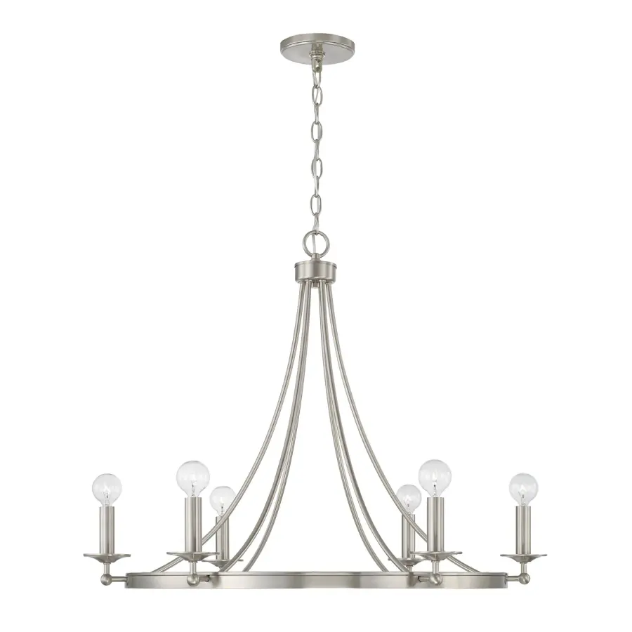 Tempe 6-Light Chandelier in Brushed Nickel