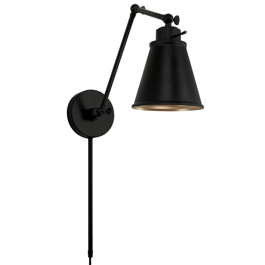 Shay 1-Light Matte Black Sconce