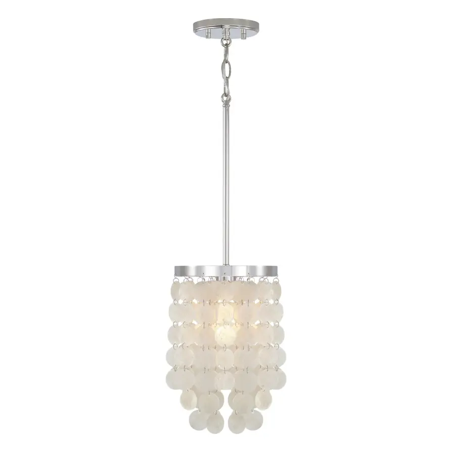 Shelby 1-Light Pendant in Polished Nickel