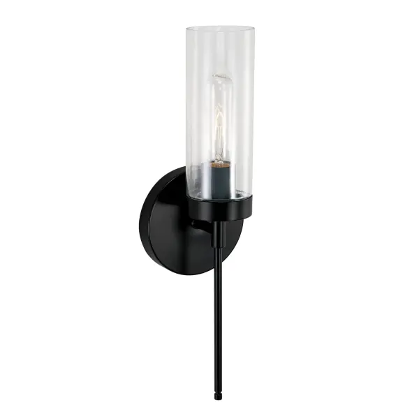 Riley 1-Light Sconce in Matte Black