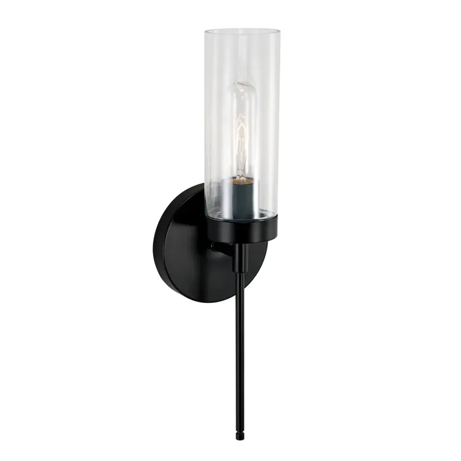 Riley 1-Light Sconce in Matte Black