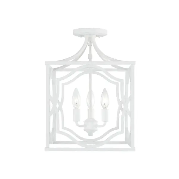 The Anna 3-Light Foyer Pendant combines transitional elegance with a compact 12.25-inch footprint, making it ideal for smaller entryways and hallways. The textured white finish adds subtle visual interest while maintaining versatility.