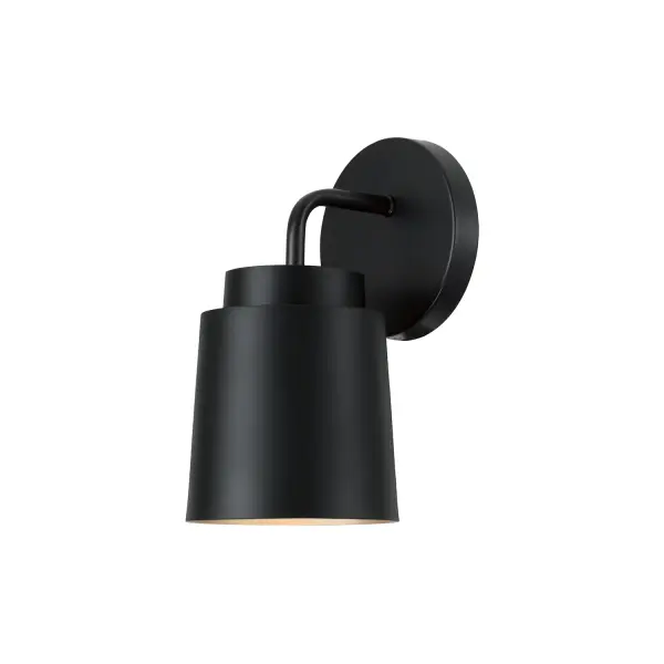 Compact Modern Sconce with Bold Matte Black Finish