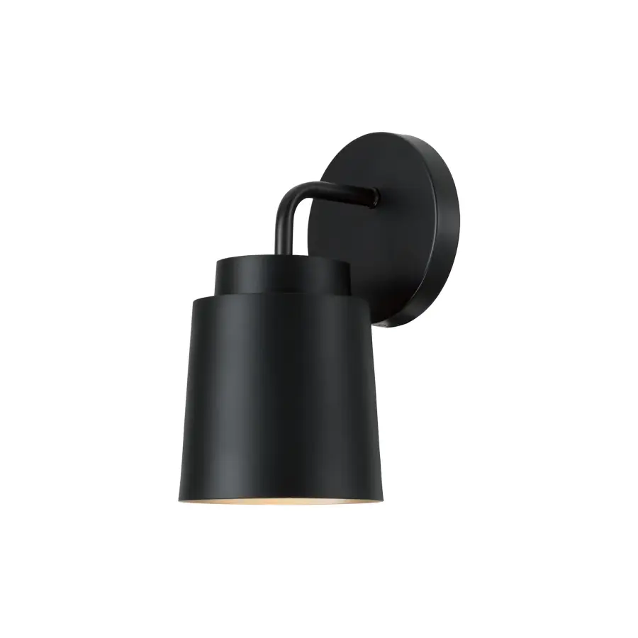 Compact Modern Sconce with Bold Matte Black Finish