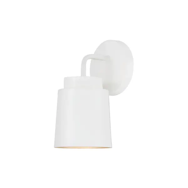 Compact Contemporary Sconce with Clean Matte White Finish