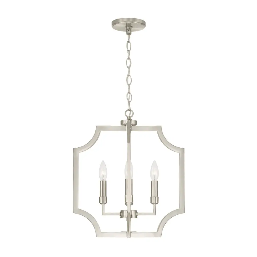 Courtney 4-Light Foyer Pendant in Brushed Nickel