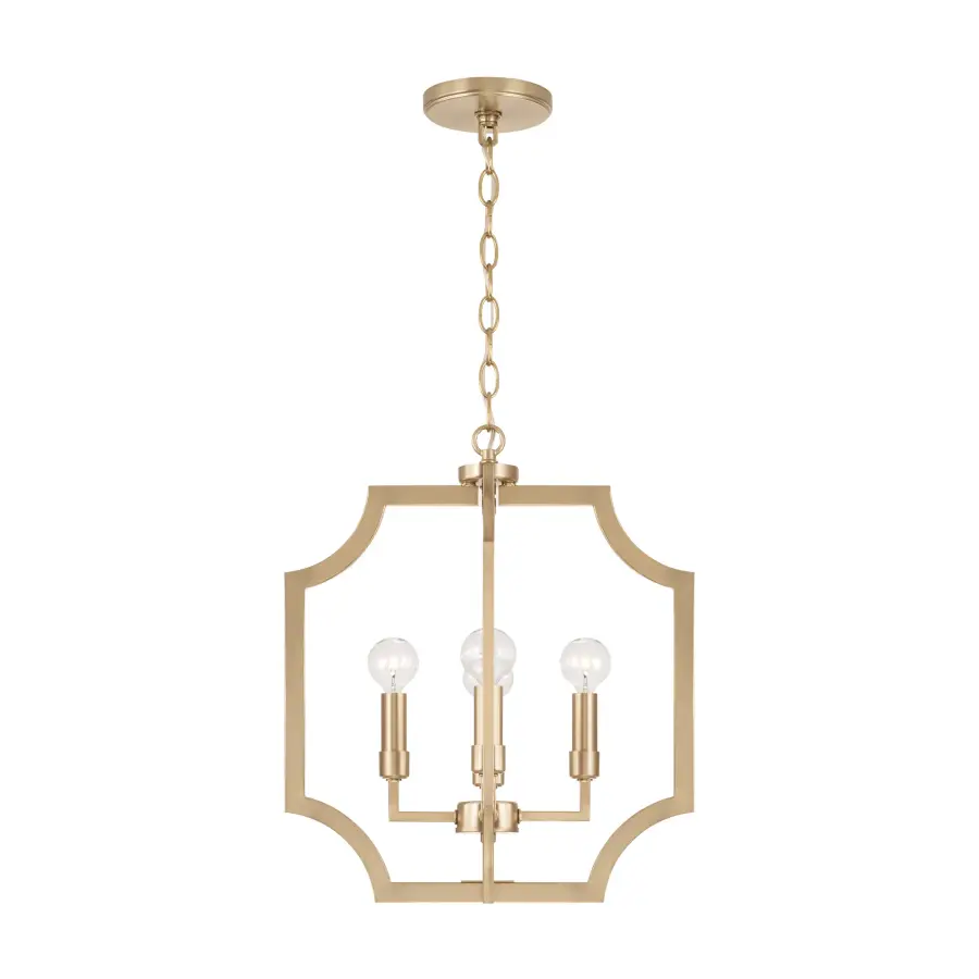 Courtney 4-Light Foyer Pendant in Matte Brass