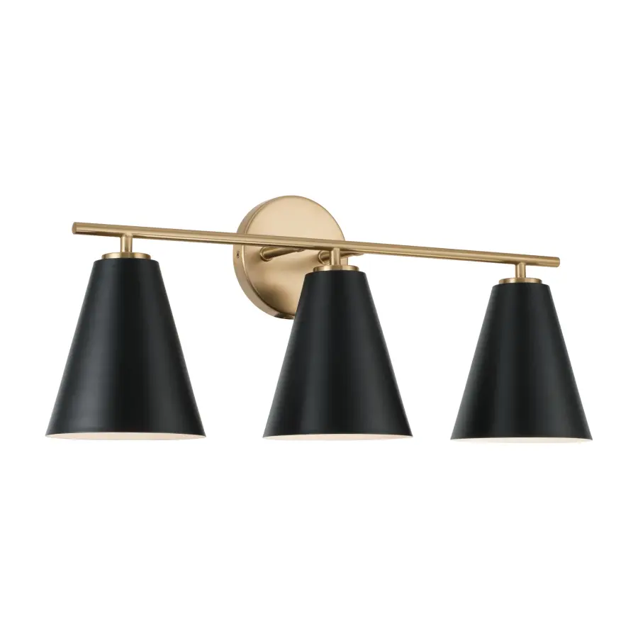 Sophisticated Two-Tone Vanity Light with Contemporary Appeal