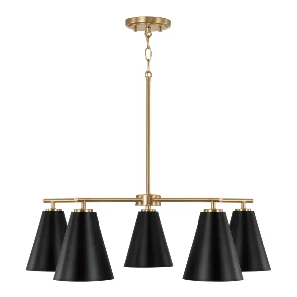 Modern Two-Tone Chandelier with Contemporary Industrial Appeal