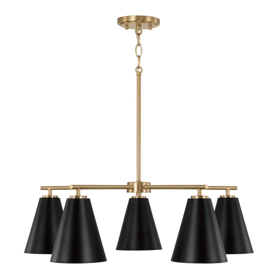 Modern Two-Tone Chandelier with Contemporary Industrial Appeal