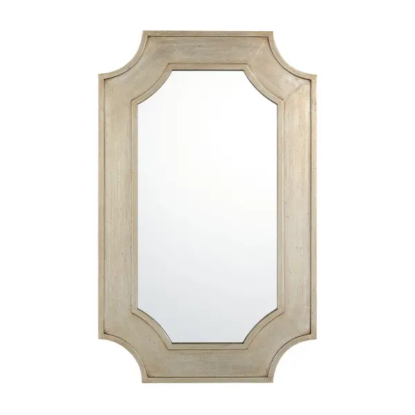 This 20x32-inch decorative mirror features a stunning Winter Gold finish that brings warmth and elegance to any space. Its versatile contemporary design complements both modern and transitional interiors.