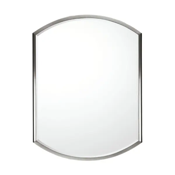 A versatile 24x32-inch wall mirror featuring a sleek metal frame in polished nickel. Its clean lines and reflective finish make it ideal for bathrooms, entryways, and bedrooms where both function and style matter.