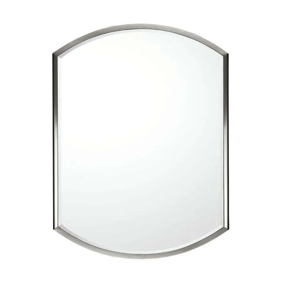 Metal Framed Mirror in Polished Nickel