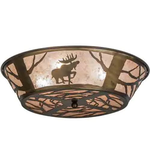 22" Wide Moose on the Loose Flushmount