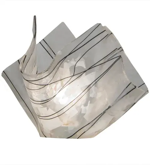 Add a fun; nature-inspired lighting design to a home; restaurant; hotel; or retail location. Created with White Art Glass Drizzled with Black Fused Glass; this Branches-style shade is ideal for modern homes; restaurants; and those who appreciate a work of beauty. Traditional artistry; high-fire kilns; and original tools fuse art glass in the old world tradition. This stunning fused glass pendant is ideal for use with hardware for installation above bars; islands; counters; and dining tables in residential and hospitality locations from Palm Beach; Florida; to Austin; Texas; to Portland; Oregon. The Handkerchief Branches Shade is featured in our American-made; American-designed; handcrafted Fused Glass Collection; which is manufactured in Yorkville; New York. UL and cUL listed for dry and damp locations.