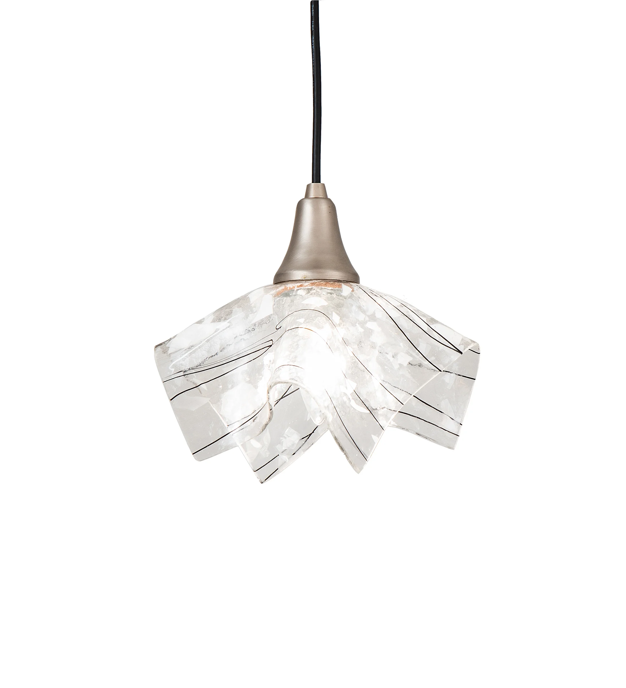 Handkerchief One Light Mini Pendant in Brushed Nickel