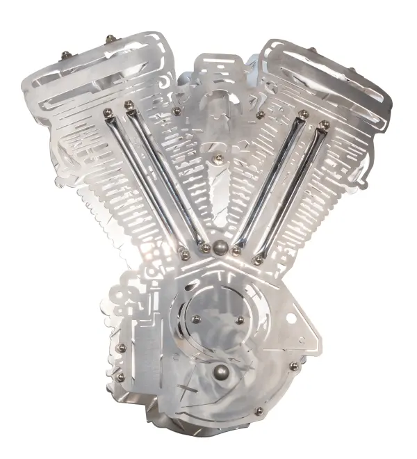 Burn up the road with this hot motorcycle engine finished in Steel. Cut from sheet metal; this Easy Rider Steel wall sconce is hand crafted in the USA by Meyda artisans.