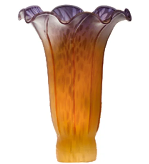 3"W x 5"H Amber/Purple Lily Shade