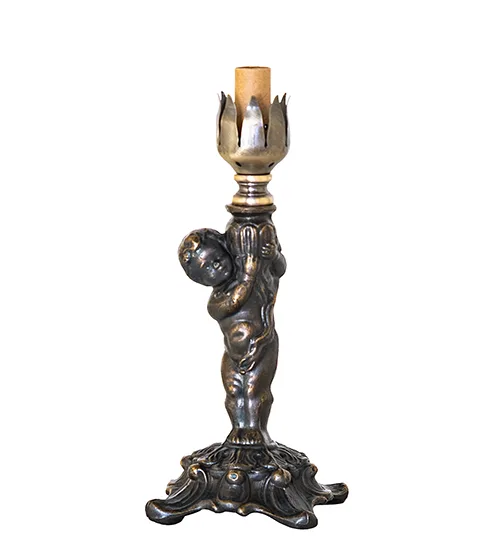 9" High Cherub With Urn Base