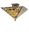 24"Sq Knotwork Mission Flushmount