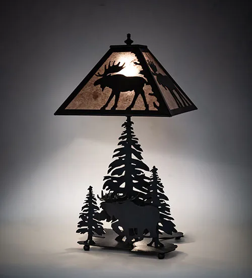 21" High Moose on the Loose Table Lamp
