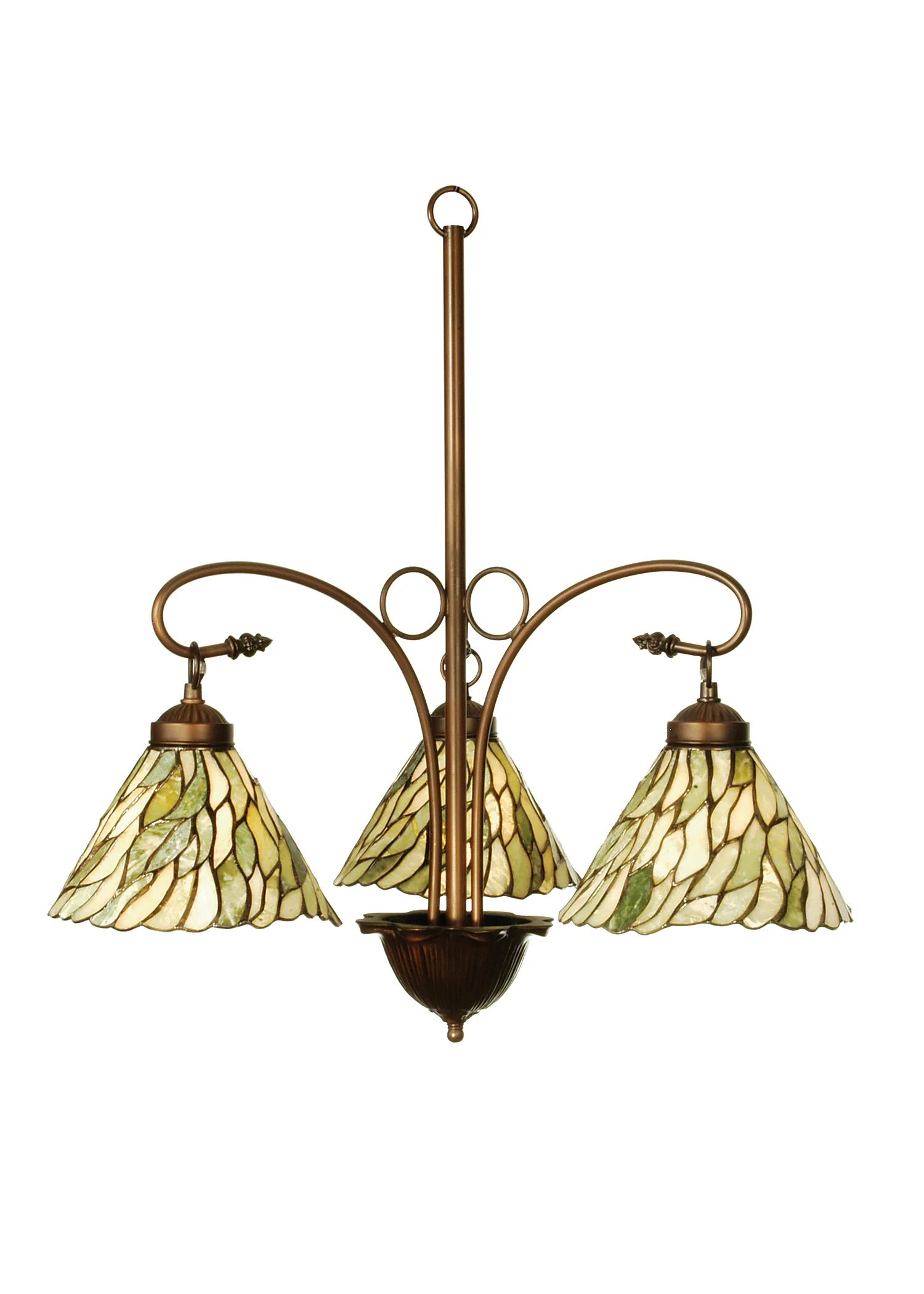 24" Wide Willow Jadestone 3 Light Chandelier