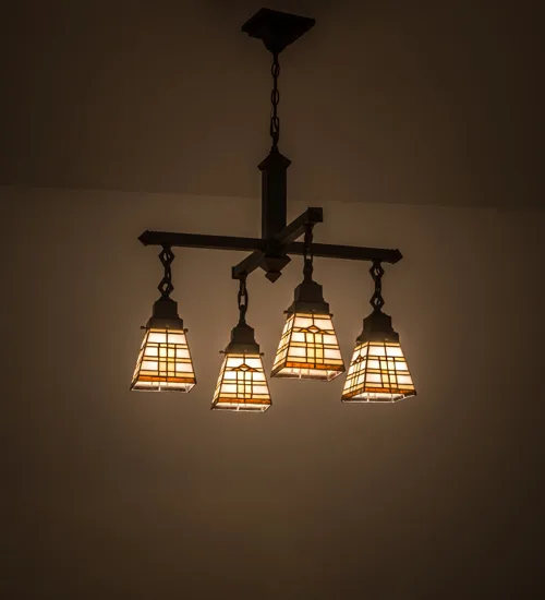 26"W Arrowhead Mission 4 LT Chandelier