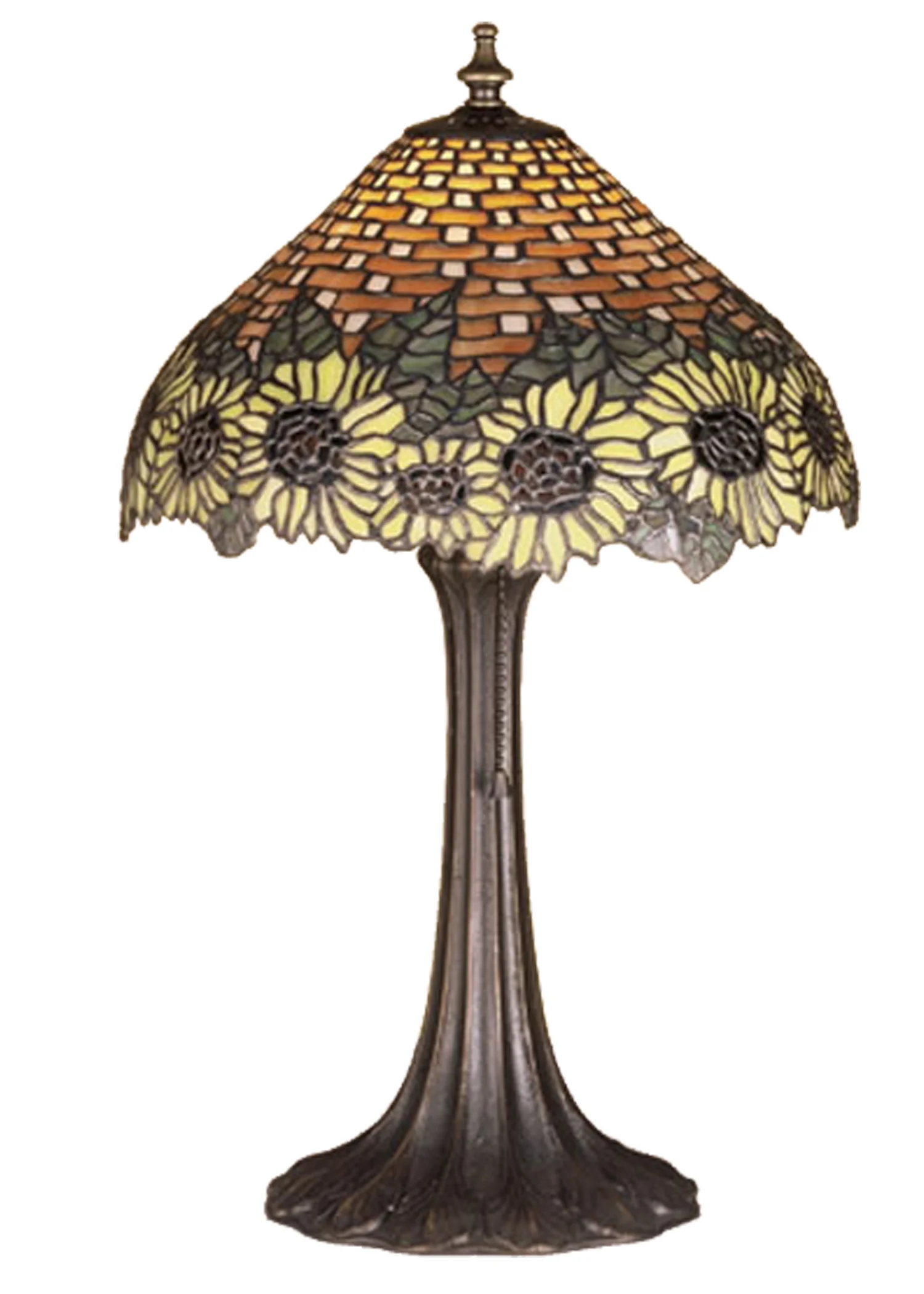 Leaf One Light Table Base in Mahogany Bronze