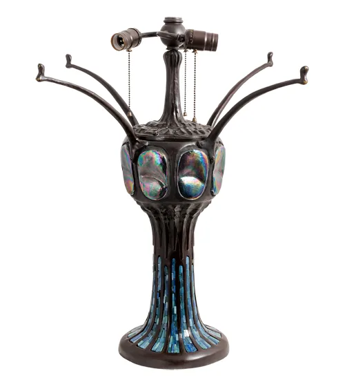 Turtleback Three Light Base in Mahogany Bronze