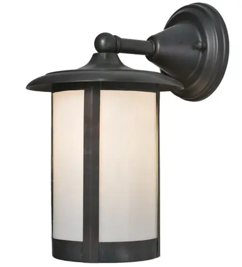 Handcrafted from Solid Brass with alluring rustic beauty. This stunning Craftsman Signature lantern features a White Art Glass diffuser that is enhanced with a Craftsman Brown finish. Install this wall sconce to illuminate the exterior of timber homes; modern farmhouses; and other spaces. Fulton Solid Mount Wall Sconce is featured in our American-made; American-designed; handcrafted Craftsman Signature Series; which is manufactured in Yorkville; New York. UL and cUL listed for dry; damp and wet locations. Our Build Your Own Craftsman Signature Series features unlimited combinations of styles. The collection is called Build Your Own because it is fully configurable and customizable from size and design to finish and lens color. Marine grade; solid brass; or copper raw materials are utilized to ensure items from the Craftsman Signature Series of outdoor and indoor lighting will stand the test of time; as these premium metals are impervious to most types of oxidation. Hand-applied Patina finishes on brass and copper are sealed with a clear varnish and; over time; may require gentle maintenance; such as wax; to delay or reverse the natural living finish attributes indicative of this finishing process. Patina finishes on brass and copper provide strong resistance to fading from sun exposure; will not chip or crack; and will not rust like a steel-framed item in the same conditions. Mica is less durable in outdoor locations but may be appropriate for mildly exposed areas. Choose from many style options; or send us your concept today! Call today to learn how to use the configuration tool available on our website for an instant item number!