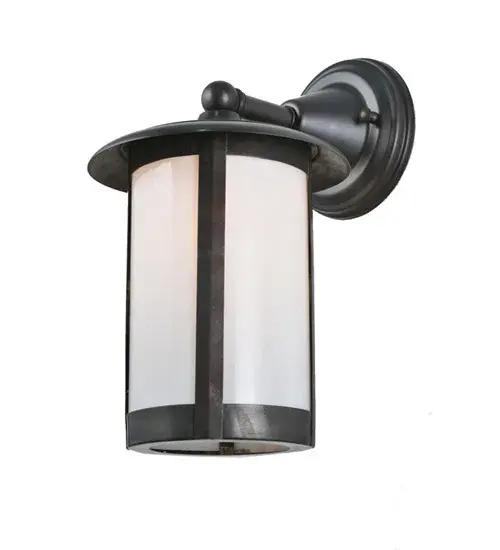 Handcrafted from Solid Brass with alluring rustic beauty. This stunning Craftsman Signature lantern features a White Art Glass diffuser that is enhanced with a Craftsman Brown finish. Install this wall sconce to illuminate the exterior of timber homes; modern farmhouses; and other spaces. Fulton Solid Mount Wall Sconce is featured in our American-made; American-designed; handcrafted Craftsman Signature Series; which is manufactured in Yorkville; New York. UL and cUL listed for dry; damp and wet locations. Our Build Your Own Craftsman Signature Series features unlimited combinations of styles. The collection is called Build Your Own because it is fully configurable and customizable from size and design to finish and lens color. Marine grade; solid brass; or copper raw materials are utilized to ensure items from the Craftsman Signature Series of outdoor and indoor lighting will stand the test of time; as these premium metals are impervious to most types of oxidation. Hand-applied Patina finishes on brass and copper are sealed with a clear varnish and; over time; may require gentle maintenance; such as wax; to delay or reverse the natural living finish attributes indicative of this finishing process. Patina finishes on brass and copper provide strong resistance to fading from sun exposure; will not chip or crack; and will not rust like a steel-framed item in the same conditions. Mica is less durable in outdoor locations but may be appropriate for mildly exposed areas. Choose from many style options; or send us your concept today! Call today to learn how to use the configuration tool available on our website for an instant item number! - alternate view