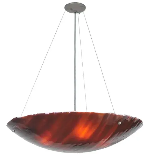 30"W Torta Fused Glass Inverted Pendant - Image 1