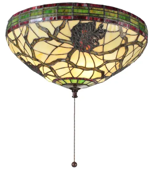 16"W Pinecone Dome Flush Mount - Image 1