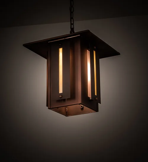 14" Square Moss Creek Horizon Lantern Pendant