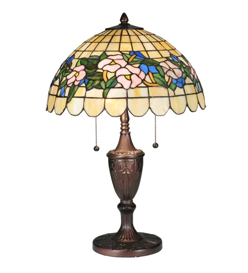 24" High Tiffany Pansy Table Lamp