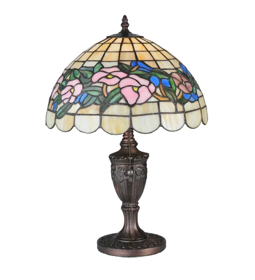 18"H Tiffany Pansy Accent Lamp