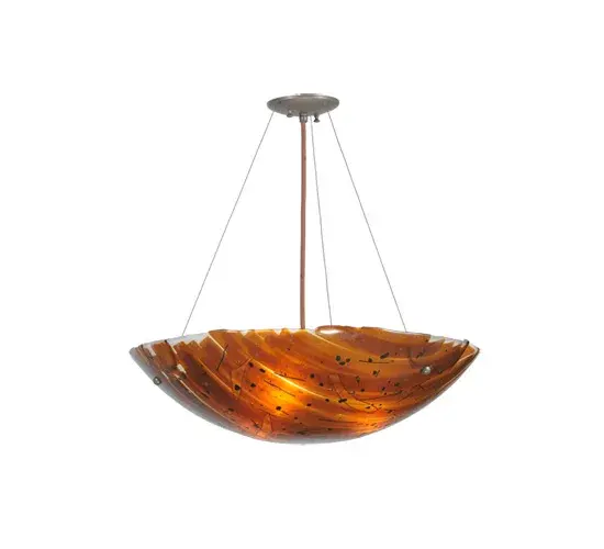 24"W Torta Fused Glass Inverted Pendant - Image 2