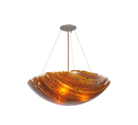 24"W Torta Fused Glass Inverted Pendant - Image 4