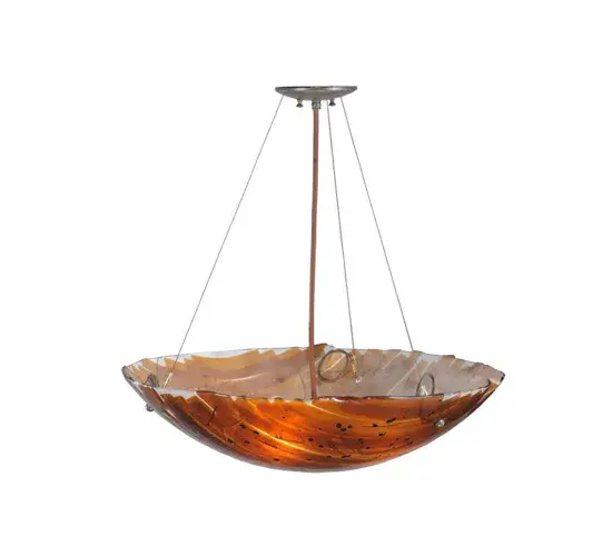 24"W Torta Fused Glass Inverted Pendant - Image 7