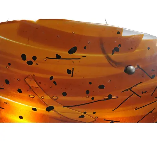 24"W Torta Fused Glass Inverted Pendant - Image 8